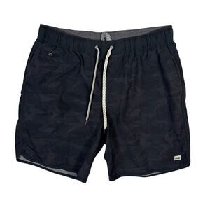 Vuori Banks Short Men's Athletic Workout Black Camo XL 8"